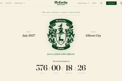 McCarthy Family Reunion Website