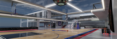 Open Court Concept Basketball Gym