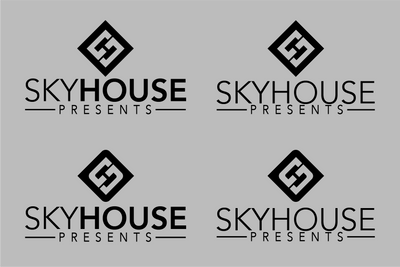 draft. SkyHouse Presents logo options prior to finalization