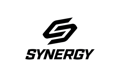 Black 'SYNERGY' logo on a white background